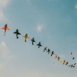 assorted color kites