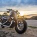 cruiser motorcycle on dirt road