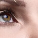 close up of woman eyes